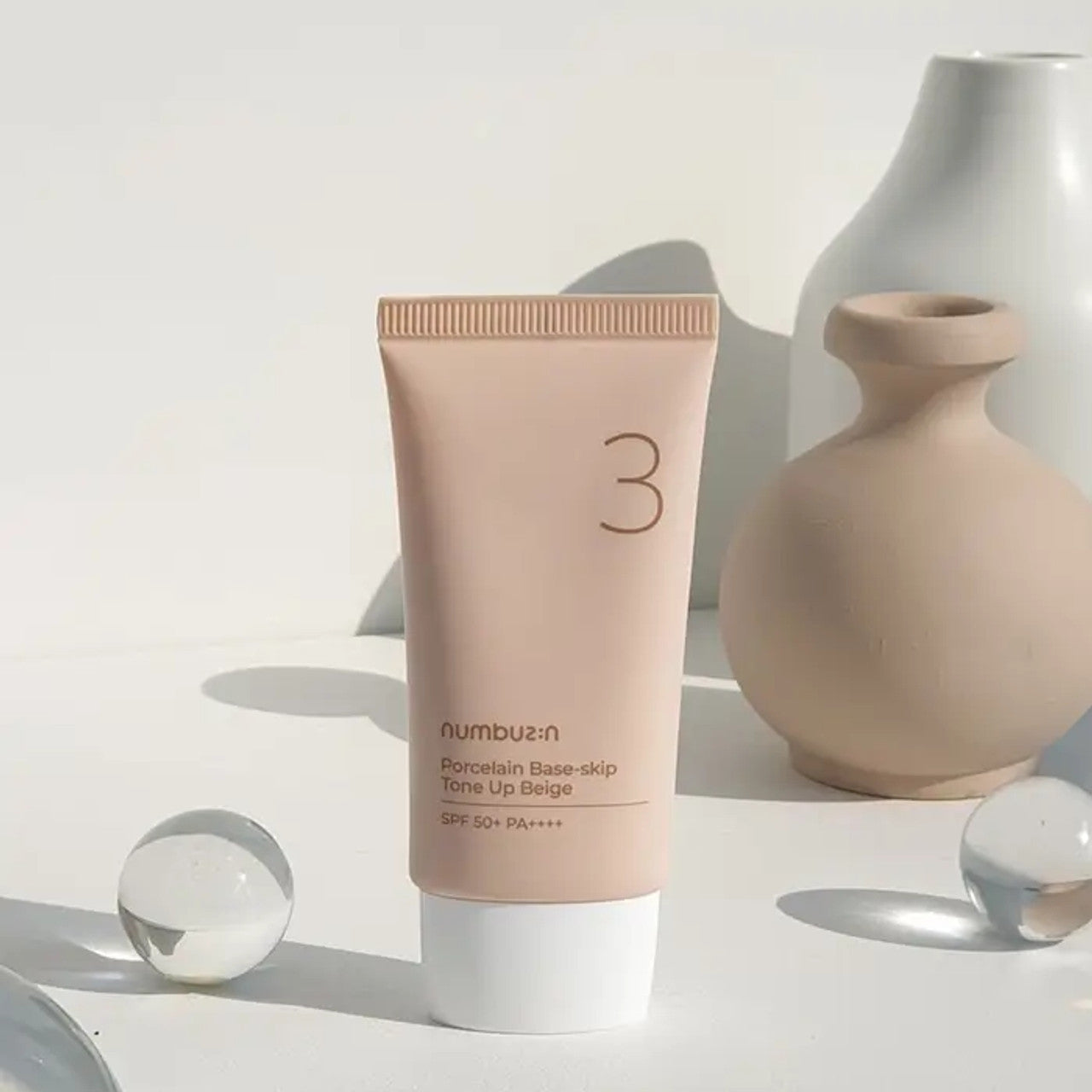 Numbuzin | No.3 Porcelain Base-skip Tone Up Beige SPF50+ PA++++